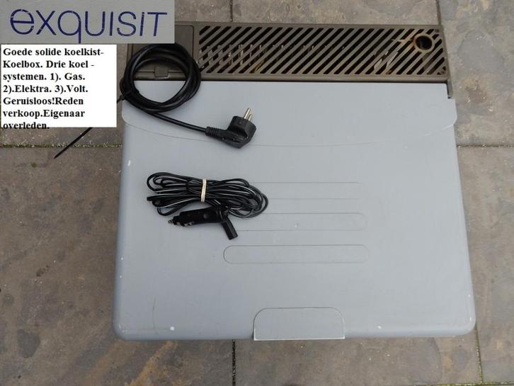 Koelkist.Koelbox.(3)Systemen.Gas+220.volt+12.Volt.Merk: Exqu, Caravans en Kamperen, Koelboxen, Zo goed als nieuw, Koelbox, Elektrisch