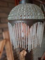 Vintage glazen hanglamp, Gebruikt, 50 tot 75 cm, Vintage, Ophalen of Verzenden