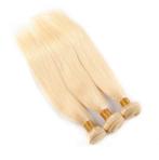 Blonde Brazilian Virgin Human Hair Extensions Steil / Haar, Verzenden, Nieuw, Pruik of Haarverlenging