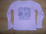 NIEUW:Roze katoenen longsleeve maat 122/128 met glitterprint, Kinderen en Baby's, Kinderkleding | Maat 122, Ophalen of Verzenden