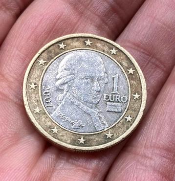 1 Euromunt OOSTENRIJK 🇦🇹 Mozart 2007 beschikbaar voor biedingen