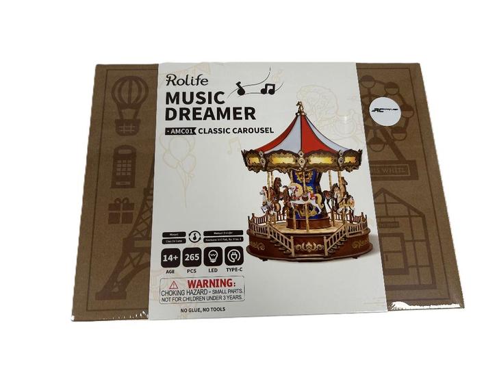 Robotime Classic Carousel, Hobby en Vrije tijd, Knutselen, Nieuw, Ophalen of Verzenden