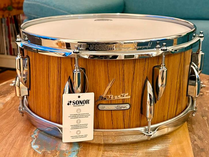 Sonor Vintage Three Snare 14 x 6,5 nieuwstaat., Muziek en Instrumenten, Drumstellen en Slagwerk, Zo goed als nieuw, Sonor, Ophalen
