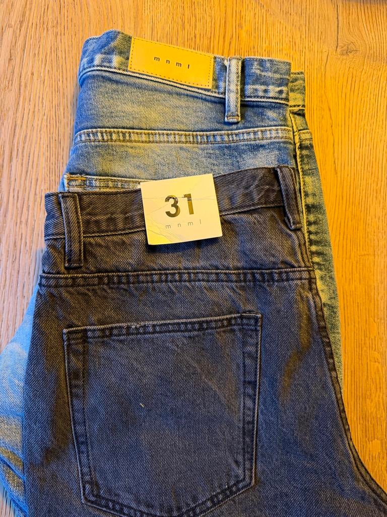 MNML Jeans Maat 31 Zwart/Blauw, Ophalen of Verzenden, Nieuw, Zwart, W32 (confectie 46) of kleiner