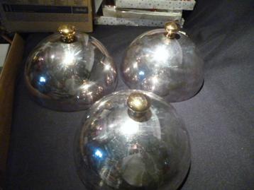 3 x  chroom cloche Ø 26 x 16 Spring beschikbaar voor biedingen