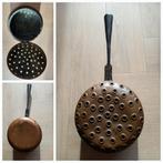 Antieke Koperen kastanje pan, Ophalen of Verzenden