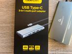 DOCKINGSTATION USB C NAAR USB A 3.1 HUB 3X HDMI 2X USB C, Laptop, Docking station, Zo goed als nieuw, Ophalen