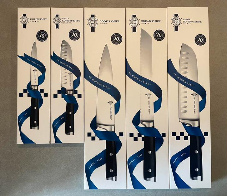 NIEUW | Set keukenmessen Le Cordon Bleu | 5 st, Huis en Inrichting, Keuken | Bestek, Nieuw, Bestekset, Rvs of Chroom, Vaatwasserbestendig