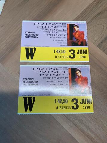 Toegangskaart Concert Prince Juni 1990 Feijenoord Stadion beschikbaar voor biedingen