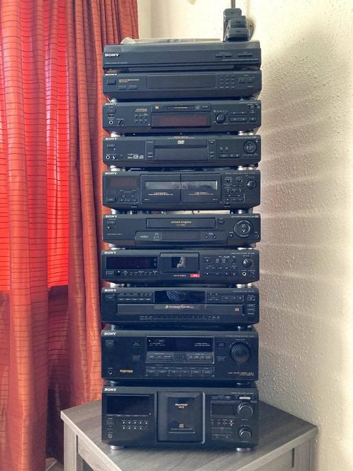 Sony Stereo audio / video uniek verzamelobject, zelfde stack, Audio, Tv en Foto, Stereo-sets, Gebruikt, Cassettedeck, Cd-speler