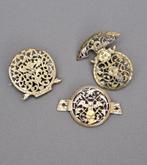 Antieke Broches 18e eeuw Balans Brug Zakhorloge London, Ophalen of Verzenden, Overige materialen, Broche, Verguld