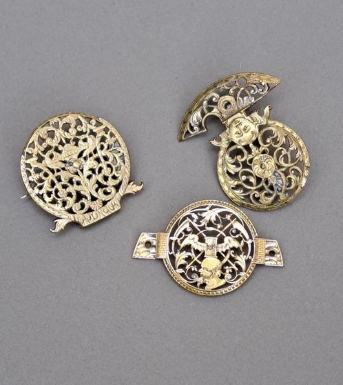 Antieke Broches 18e eeuw Balans Brug Zakhorloge London, Sieraden, Tassen en Uiterlijk, Antieke sieraden, Broche, Overige materialen