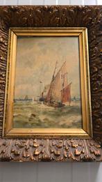 Antiek schilderij boten, Antiek en Kunst, Ophalen