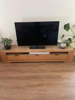 Mooi zwaar eiken tv meubel., Huis en Inrichting, Kasten | Televisiemeubels, Ophalen, Zo goed als nieuw, 200 cm of meer, Minder dan 100 cm