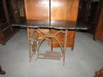 antiek naaimachine onderstel pfaff met marmerblad tafel, Ophalen of Verzenden