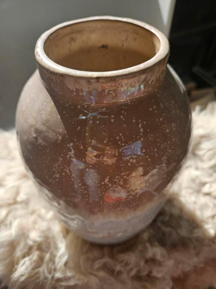 Madam Stolz vaas ton sur ton - beige/crème, Huis en Inrichting, Woonaccessoires | Vazen, Zo goed als nieuw, Overige kleuren, Minder dan 50 cm