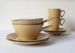 Tipica beige kop en schotels (soep en koffie) van Fris Edam, Gebruikt, Verzenden, Effen, Kop(pen) en/of Schotel(s)