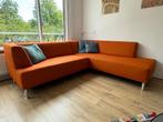 Roest-Oranje Hoekbank in goede staat, Huis en Inrichting, Banken | Bankstellen, Ophalen, Gebruikt, Hoekbank, Driepersoons