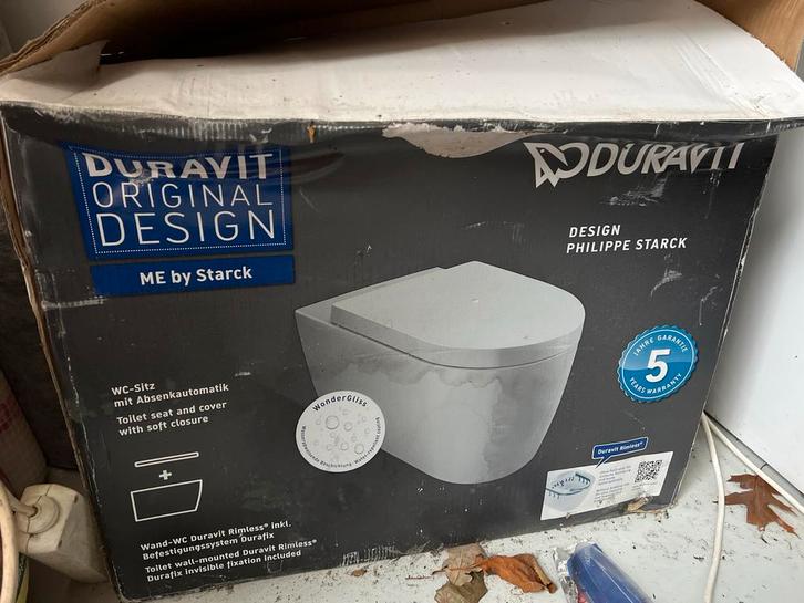 Duravit Ph. Starck WC + Bril + Wundergliss- Nieuw!, Doe-het-zelf en Verbouw, Sanitair, Nieuw, Toilet, Ophalen