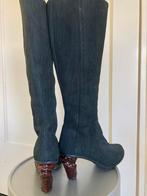 Lisa Tucci leren dames laarzen met aparte hak, Hoge laarzen, Zwart, Zo goed als nieuw, Lisa Tucci