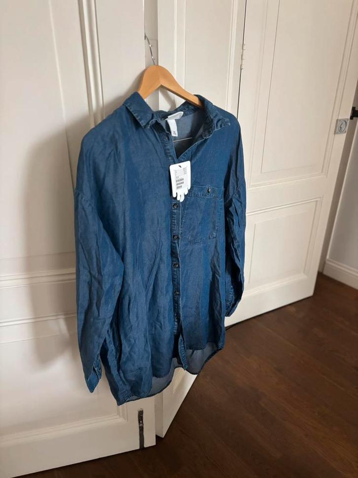 Monki denim tuniek, blauwe overhemd jurk, dress, maat XS/S, Kleding | Dames, Blouses en Tunieken, Nieuw, Maat 34 (XS) of kleiner