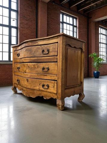 Brocante houten XL ladekast / buikkast beschikbaar voor biedingen