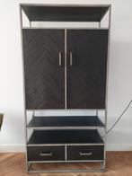 Eleonora kast half open black acacia, Huis en Inrichting, Kasten | Wandmeubels, 25 tot 50 cm, Minder dan 150 cm, 150 tot 200 cm