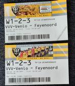 2 voetbalkaartjes VVV Venlo - Feyenoord, Ophalen of Verzenden, Zo goed als nieuw, Feyenoord