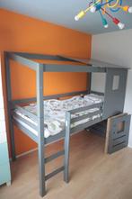 Halfhoogslaper Ties speel- en slaaphuisje, Kinderen en Baby's, Kinderkamer | Bedden, Ophalen, 85 tot 100 cm, Hoogslaper of Stapelbed