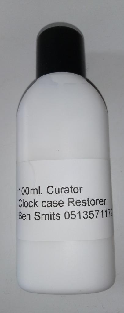 Aanbieding; Curator Clock Case Restorer 100 ml. - € 9,95, Antiek en Kunst, Antiek | Klokken, Ophalen of Verzenden