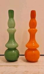 2 leuke vintage vazen/retro glazen vazen, Ophalen, Huis en Inrichting