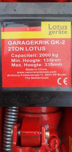 Lotus Garagekrik GK-2 2 Ton, Auto diversen, Krikken, Ophalen, Gebruikt, Hydraulisch, Garagekrik