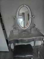 Zilveren kaptafel met krukje - gebruikt, Ophalen, Overige materialen, Gebruikt, 50 tot 100 cm