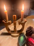 Zweedse houten kandelaar vintage Värmland Lakene, Huis en Inrichting, Woonaccessoires | Kandelaars en Kaarsen, Ophalen of Verzenden