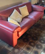 Gratis rode leren bank, Ophalen, Gebruikt, 75 tot 100 cm, 200 tot 250 cm