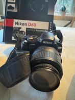Nikon d60 fototoestel incl lens/tas/statief, Audio, Tv en Foto, Fotocamera's Digitaal, Ophalen, Gebruikt, Spiegelreflex, Nikon