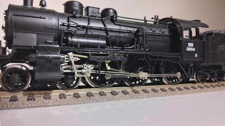 3854 Ns stoom locomotief met tender van Fleischmann, Hobby en Vrije tijd, Modeltreinen | N-Spoor, Zo goed als nieuw, Locomotief