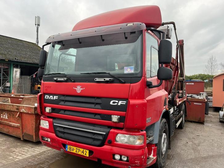 DAF FA CF 75 Portaalwagen, Auto's, Vrachtwagens, Bedrijf, DAF, Diesel, Euro 5, Automaat, Rood, Grijs, Stof, Achterwielaandrijving