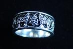 Ring Tibet zilver ' Wolven' maat 17.5 ongedragen -NIEUW-, Nieuw, Ophalen of Verzenden, 17 tot 18, Dame of Heer