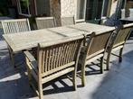 Houten tuintafel set – verlengbaar, Ophalen, Gebruikt, Hout