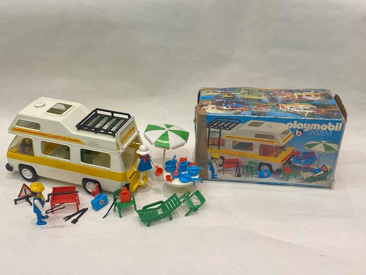 Playmobil Camper – Set 3450 – ca. 1979 - met doos, Kinderen en Baby's, Speelgoed | Playmobil, Gebruikt, Complete set, Ophalen of Verzenden
