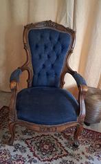 ⚜️   Barok Fauteuil   ⚜️  King Blue ⚜️ Stoel Zetel, Gebruikt, Ophalen