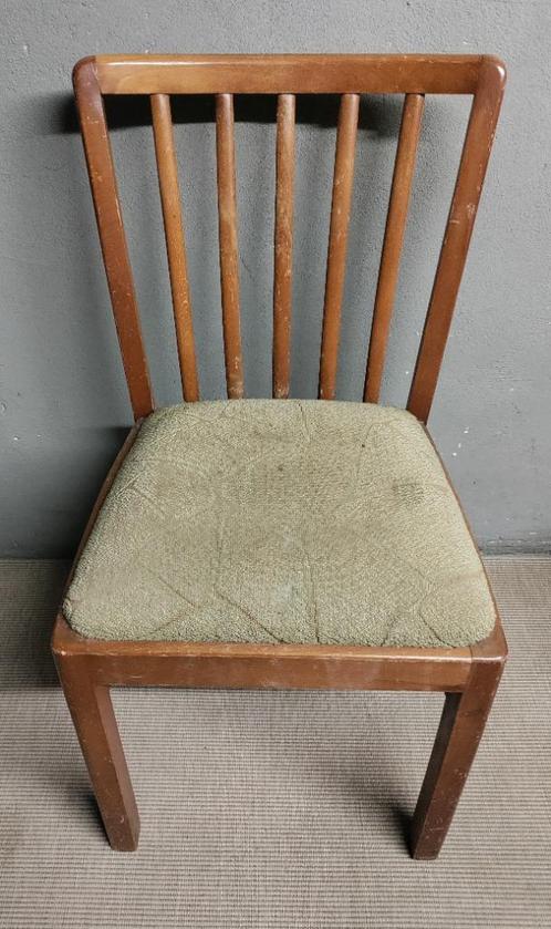 Eetkamerstoel gestoffeerde houten stoel vintage, Antiek en Kunst, Antiek | Meubels | Stoelen en Banken, Ophalen