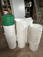 70x Emmer met Deksel - 20 Liter, Huis en Inrichting, Emmers, Ophalen of Verzenden, Gebruikt, Kunststof, Met deksel