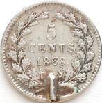 XntriQ-Coins - zilveren 5 Cent 1868 Wilhelmina, Ophalen of Verzenden, Koningin Wilhelmina, 5 cent, Losse munt