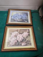 prenten hortensia's marjolein bastin in houten lijst, Huis en Inrichting, Woonaccessoires | Schilderijen, Tekeningen en Foto's