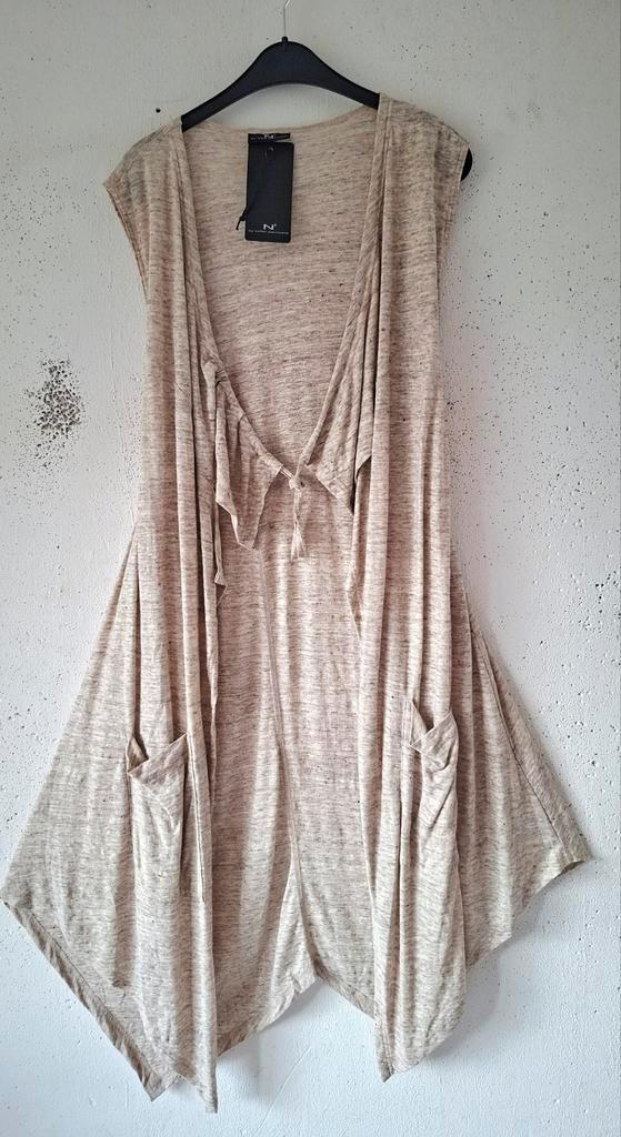 Nieuw Superleuk Lang NOR By Denmark Gilet/hes Mt M- 50/52, Kleding | Dames, Grote Maten, Nieuw, Jasje of Colbert, Beige, Ophalen of Verzenden