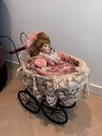 Vintage Pop met Kinderwagen Wieg Antiek Speelgoed Decoratie, Ophalen