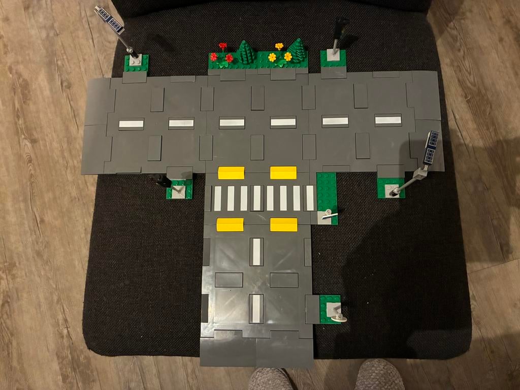 Lego 60304 kruispunt wegplaten, Ophalen of Verzenden, Zo goed als nieuw, Complete set, Lego