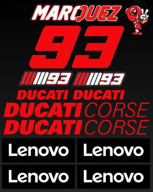 Marquez Ducati Corse Lenovo MotoGP sponsoren stickerset, Motoren, Accessoires | Stickers, Verzenden